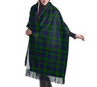 GQWJKSZ Clan Lockhart Tartan da donna lungo e largo Clan Macfarlane artefatto rosso tartan cashmere sensazione scialle avvolgente sciarpa calda invernale 77x27 pollici