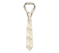 GQWJKSZ Cravatta Elegante Oro Bianco Leopardo Ghepardo Cravatta da uomo Cravatta sottile per ragazzi Stampata Novità Divertente per Matrimoni Danze Party