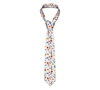 GQWJKSZ Cravatta Fiore Selvatico Papavero Crisantemo Margherite Cravatta da uomo Cravatta sottile per ragazzi Stampata Novità Divertente per Matrimoni Danze Party
