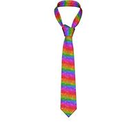 GQWJKSZ Cravatta Luccicante Scintillii Colori dell'arcobaleno Glitter Cravatta da uomo Cravatta sottile per ragazzi Stampata Novità Divertente per Matrimoni Danze Party