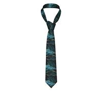 GQWJKSZ Cravatta Teal Smeraldo Marmo L E Paesaggi Cravatta da uomo Cravatta sottile per ragazzi Stampata Novità Divertente per Matrimoni Danze Party