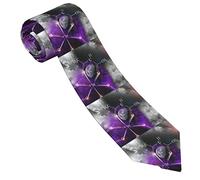 GQWJKSZ Cravatte da uomo Divertente Scienza Fulmine Tuono Stampa Casual Formale Elegante Cravatta da uomo 3,15"/8 cm Per Matrimoni Feste Affari Lavoro quotidiano