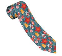 GQWJKSZ Cravatte da uomo divertenti palla di Natale ramo di un albero stampa casual formale elegante cravatta da uomo 3,15"/8 cm per matrimoni feste di compleanno banchetti laurea