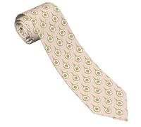GQWJKSZ Cravatte da uomo Divertenti palline di Natale dorate Stampa Casual Formale Elegante Cravatta da uomo 3,15"/8 cm Per Matrimoni Feste Compleanno Banchetti Laurea