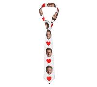 GQWJKSZ Cravatte personalizzate con foto divertente Cravatta personalizzata con immagine del volto di un animale domestico Cravatta novità da uomo per il regalo di compleanno di San Valentino