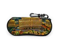 GQWJKSZ custodia per occhiali da vista notturna della città per occhiali da sole Custodia morbida con cerniera in neoprene portatile leggera Custodia per occhiali carina