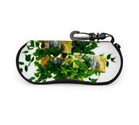 GQWJKSZ Custodia per occhiali, denaro australiano Aussie Currency Tree Occhiali da sole Custodia morbida Custodia per occhiali con cerniera in neoprene ultraleggero con moschettone