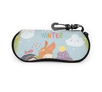 GQWJKSZ Custodia per occhiali, Fresh Spring White Pink s Narcissus Occhiali da sole Custodia per occhiali da