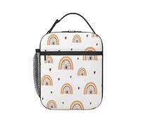 GQWJKSZ Cute Baby Arcobaleno Moderno Arcobaleni Pastello Scatola per il pranzo isolata, Borsa per il pranzo Borsa riutilizzabile per il pranzo Bento Tote Bag