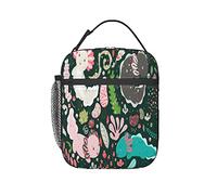 GQWJKSZ Cute Summer Kawaii Axolotl Lunch Box isolato, Lunch Bag Riutilizzabile Lunch Pail Cooler Bento Tote Bag