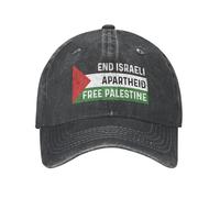 GQWJKSZ Fine dell'apartheid israeliano Palestina Libera Cappello da Baseball Unisex Cappello da papà Regolabile Cappello da Camionista in Denim