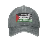 GQWJKSZ Fine dell'apartheid israeliano Palestina Libera Cappello da Baseball Unisex Cappello da papà Regolabile Cappello da Camionista in Denim