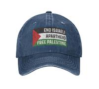 GQWJKSZ Fine dell'apartheid israeliano Palestina Libera Cappello da Baseball Unisex Cappello da papà Regolabile Cappello da Camionista in Denim