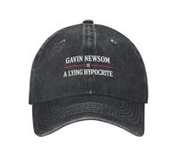 GQWJKSZ Gavin Newsom è Un ipocrita bugiardo Cappello Anti Gavin Newsom Golf Dad Cappellino da Baseball retrò in Denim