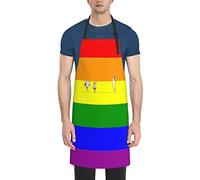 GQWJKSZ Gay Pride Bandiera Arcobaleno Lgbt Grembiule Impermeabile Con 2 Tasche Grembiuli Da Cucina Bavaglini Per Cucinare Cottura Pittura Giardinaggio Toelettatura
