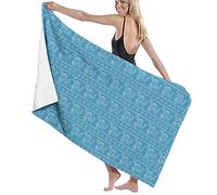 GQWJKSZ Grande Coperta Asciugamano Da Bagno,Polpo Della Vita Sottomarina Nello Stile Di Doodles Animali Etnici,Telo Da Bagno Telo Mare Per Hotel Di Famiglia Viaggi Nuoto Sport,52"x 32"