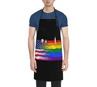GQWJKSZ Grembiule impermeabile bandiera arcobaleno lgbt con 2 tasche grembiuli da cucina bavaglini da cuoco per cucinare cottura pittura giardinaggio toelettatura