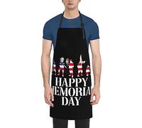 GQWJKSZ Grembiule impermeabile Happy Memorial Day con 2 tasche, grembiuli da cucina, bavaglini per cucinare, cuocere, dipingere, giardinaggio, toelettatura