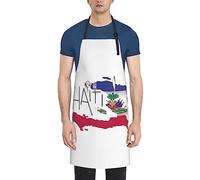 GQWJKSZ Haiti Mappa Orgoglio Bandiera Haitiana Grembiule Impermeabile Con 2 Tasche Grembiuli Da Cucina Grembiuli Bavaglini Per Cucinare Cottura Pittura Giardinaggio Toelettatura