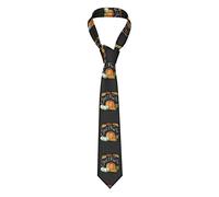 GQWJKSZ Happy Halloween Pumpkin Abito Cravatta da sposa Fazzoletto Set Gemelli da lavoro Tessuto Cravatta casual Set