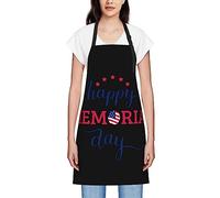 GQWJKSZ Happy Memorial Day Grembiuli per Donna Uomo Grembiule con Bavaglino Impermeabile Grembiuli da Cuoco per Cucina Cottura Barbecue Giardinaggio