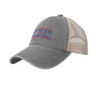 GQWJKSZ Justice for Charlie Kirk Cappello da Camionista Blu e Rosso Vintage Cappelli da papà Regolabili Uomo Donna Berretto da baseba