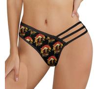 GQWJKSZ La Birra Non ha mai Spezzato Il Mio Cuore, Perizoma Sexy da Donna, Mutandine Elasticizzate con Schiena a T e Rete