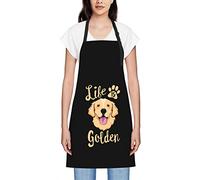 GQWJKSZ La vita è dorata Grembiuli per donna Uomo Grembiule con pettorina impermeabile Grembiuli da cuoco per cucina Cottura Barbecue Giardinaggio