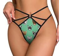 GQWJKSZ Lovely Bulldog Donna T-Back Sexy G-String Perizoma Stampato Intimo