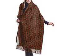 GQWJKSZ Macdonald of Kingsburgh Scottish Clan Tartan Donna Lunga e Ampia Macinnes Hunting Un Originale Scozzese Tartan Cashmere Scialle Avvolgente Sciarpa Calda Invernale 77x27 pollici