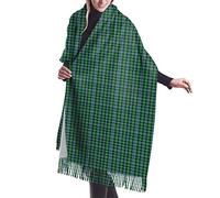 GQWJKSZ McGrath Tartan Blu e Giallo Plaid Irlandese da Donna Lungo e Ampio Clan Arbuthnott Antico Tartan Cashmere Scialle Avvolgente Sciarpa Calda Invernale 77x27 pollici