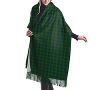 GQWJKSZ McGrath Tartan Blu e Giallo Plaid Irlandese da Donna Lungo e Ampio Clan Arbuthnott Antico Tartan Cashmere Scialle Avvolgente Sciarpa Calda Invernale 77x27 pollici