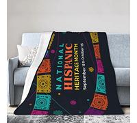 GQWJKSZ National Hispanic Heritage Month Flannel Blanket Ultra Soft Micro Fleece Throw Blankets Warm Air Conditioning Lightweight Bedding for Sofa Chair All Season