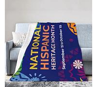 GQWJKSZ National Hispanic Heritage Month Flannel Blanket Ultra Soft Micro Fleece Throw Blankets Warm Air Conditioning Lightweight Bedding for Sofa Chair All Season