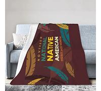 GQWJKSZ Native American Heritage Month Flannel Blanket Ultra Soft Micro Fleece Throw Blankets Warm Air Conditioning Lightweight Bedding for Sofa Chair All Season