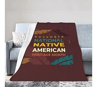 GQWJKSZ Native American Heritage Month Indigenous Pride Flannel Blanket Ultra Soft Micro Fleece Throw Blankets Warm Air Conditioning Lightweight Bedding for Sofa Chair All Season