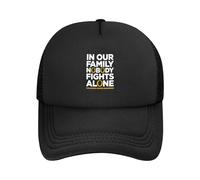 GQWJKSZ Nessuno combatte da Solo con Questo Cappello da Camionista per Uomo e Donna con Supporto per la Famiglia e consapevolezz