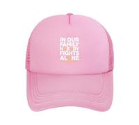 GQWJKSZ Nessuno combatte da Solo con Questo Cappello da Camionista per Uomo e Donna con Supporto per la Famiglia e consapevolezz