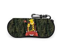 GQWJKSZ Occhiali da sole portatili con alberi forestali verdi con chiusura a fibbia Borsa morbida Custodia per occhiali con cerniera in tessuto ultraleggero