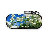 GQWJKSZ Occhiali da sole portatili Lily of The Wallpapers con chiusura a fibbia Borsa morbida Custodia per occhiali con cerniera in tessuto ultraleggero