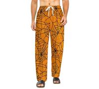 GQWJKSZ Pantaloni da iama con stampa a rete di ragno, morbidi pantaloni da salotto, indumenti da notte per uomo e donna