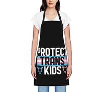 GQWJKSZ Protect Trans Kids Gay Pride Lgbt Pride Month Grembiuli per donna Uomo Grembiule con pettorina impermeabile Grembiuli da cuoco per cucina Cottura Cottura Barbecue Giardinaggio