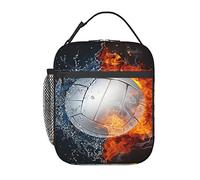 GQWJKSZ Raffinata borsa per il pranzo da pallavolo tra fuoco e acqua,