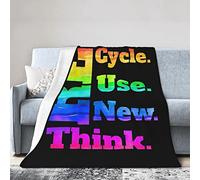 GQWJKSZ Riciclare Riutilizzare Rinnovare Ripensare Coperta di flanella Coperte in micropile ultra morbido Aria condizionata calda Biancheria da letto leggera per divano Divano per tutte le stagioni