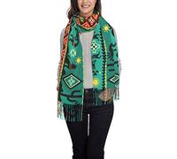 GQWJKSZ Scialli Kokopelli dei nativi americani del sud-ovest Uomo Donna Sciarpe morbide calde, Scialle di Pashmina Avvolge Scialle lungo caldo Avvolge Sciarpe con frange per l'inverno 78x29 pollici