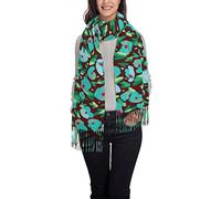 GQWJKSZ Scialli Kokopelli dei nativi americani del sud-ovest Uomo Donna Sciarpe morbide calde, Scialle di Pashmina Avvolge Scialle lungo caldo Avvolge Sciarpe con frange per l'inverno 78x29 pollici