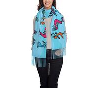 GQWJKSZ Scialli Kokopelli dei nativi americani del sud-ovest Uomo Donna Sciarpe morbide calde, Scialle di Pashmina Avvolge Scialle lungo caldo Avvolge Sciarpe con frange per l'inverno 78x29 pollici