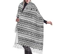GQWJKSZ Sciarpa morbida coperta azteca geometrica etnica colorata dei nativi americani geometrici del sud-ovest Sciarpa lunga e calda avvolge Sciarpe con frange di cashmere per le donne
