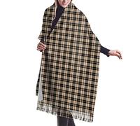 GQWJKSZ Scozzese scozzese beige e nero da donna lungo e ampio Clan Macdonald Of Ardnamurchan Tartan Cashmere Feel Scialle Sciarpa invernale calda 77x27 pollici