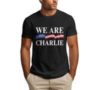 GQWJKSZ Siamo Charlie Kirk Shirts Hero Charlie Kirk Maglietta da Uomo